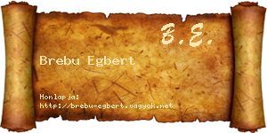 Brebu Egbert névjegykártya